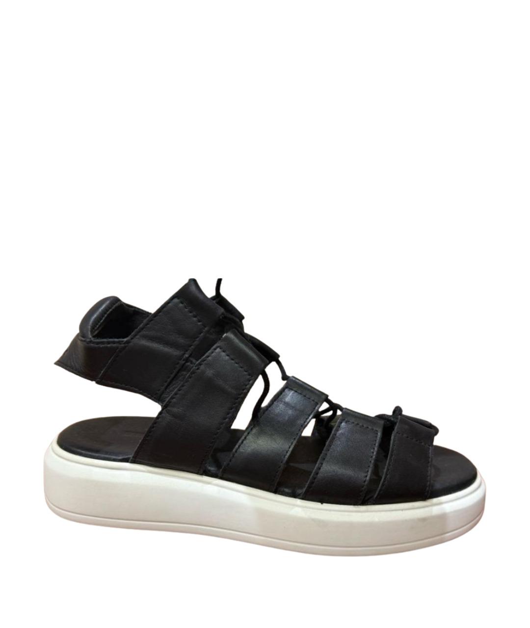 DIESEL Черные кожаные сандалии, фото 1