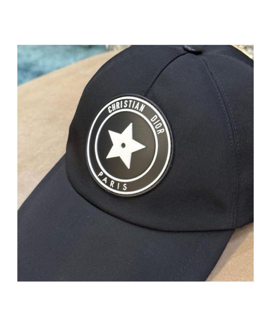 CHRISTIAN DIOR Черная хлопковая кепка, фото 2