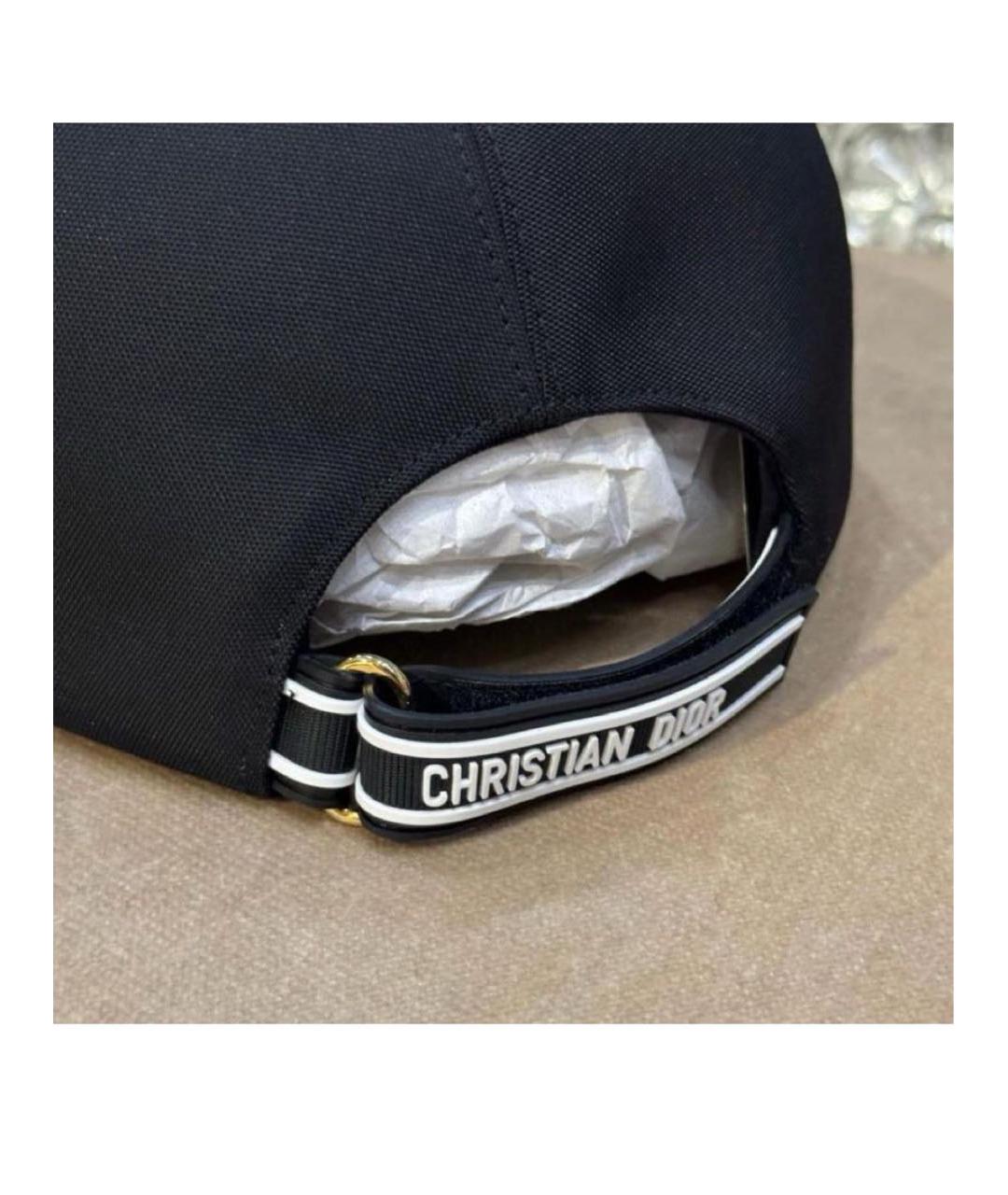 CHRISTIAN DIOR Черная хлопковая кепка, фото 3
