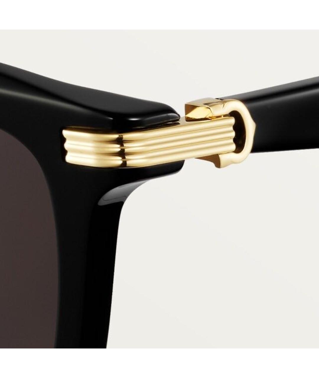 CARTIER Черные пластиковые солнцезащитные очки, фото 3