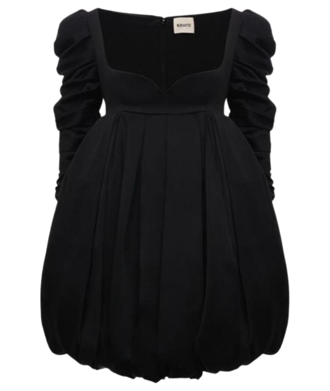 KHAITE Черное шелковое коктейльное платье, фото 1