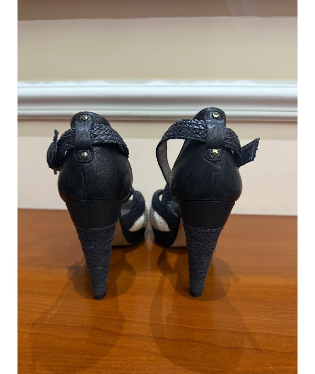 STUART WEITZMAN Синие кожаные босоножки, фото 4