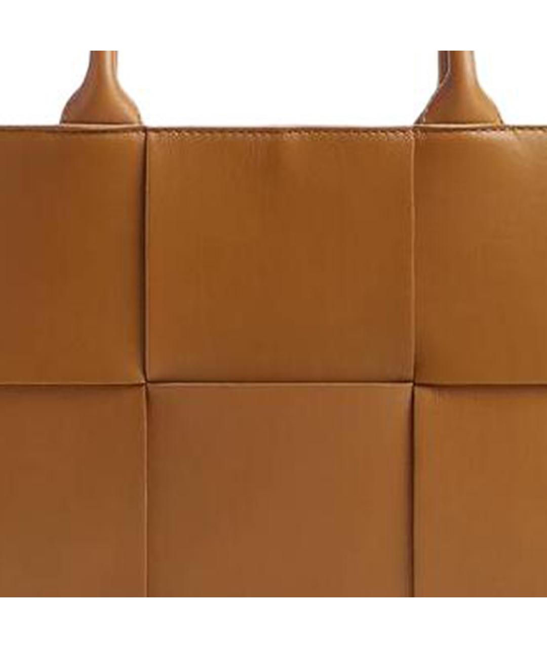 BOTTEGA VENETA Коричневая кожаная сумка через плечо, фото 4