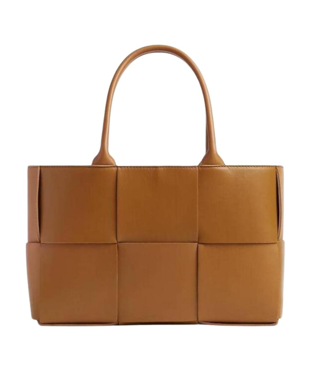 BOTTEGA VENETA Коричневая кожаная сумка через плечо, фото 1