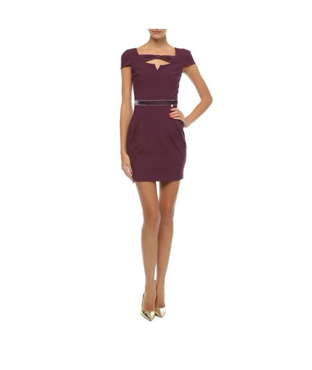 LIU JO Фиолетовое вискозное коктейльное платье, фото 2