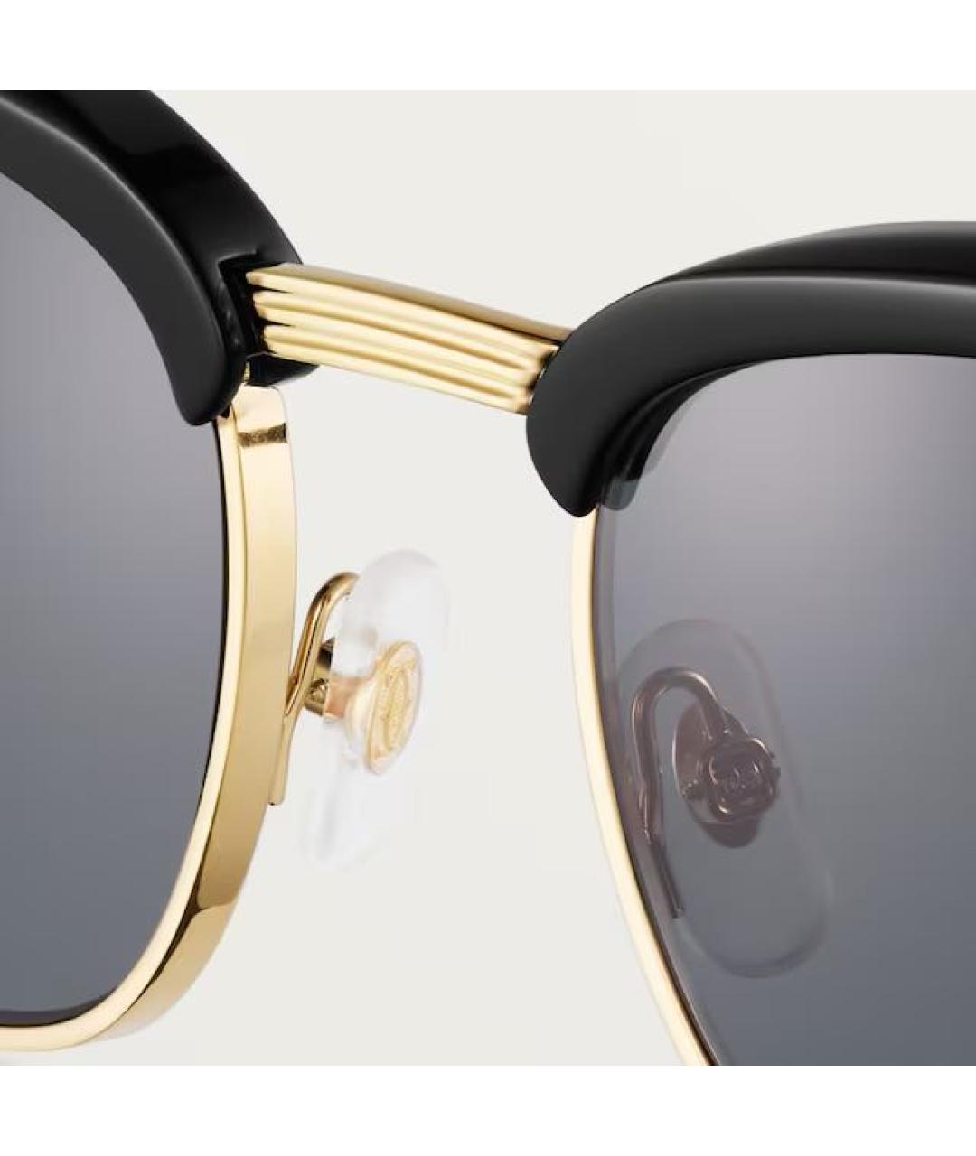 CARTIER Золотые пластиковые солнцезащитные очки, фото 3
