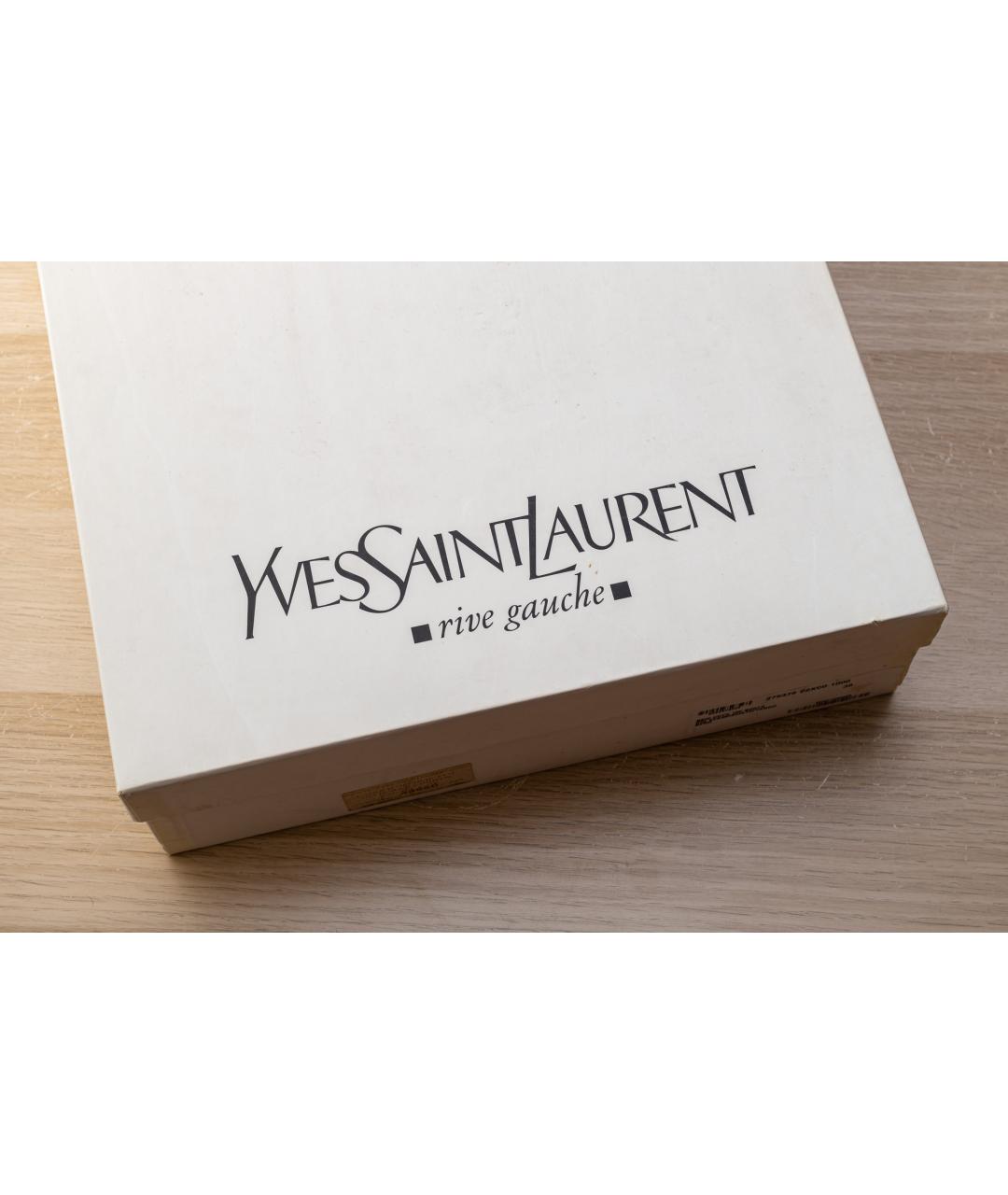 SAINT LAURENT Черные замшевые сапоги, фото 3