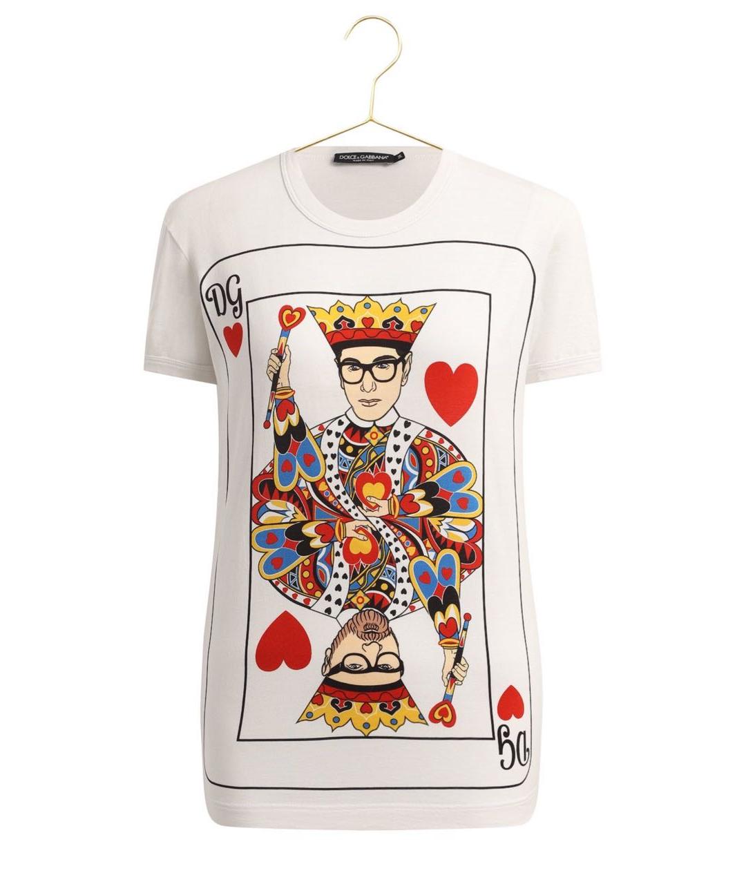 DOLCE&GABBANA Белая хлопковая футболка, фото 2