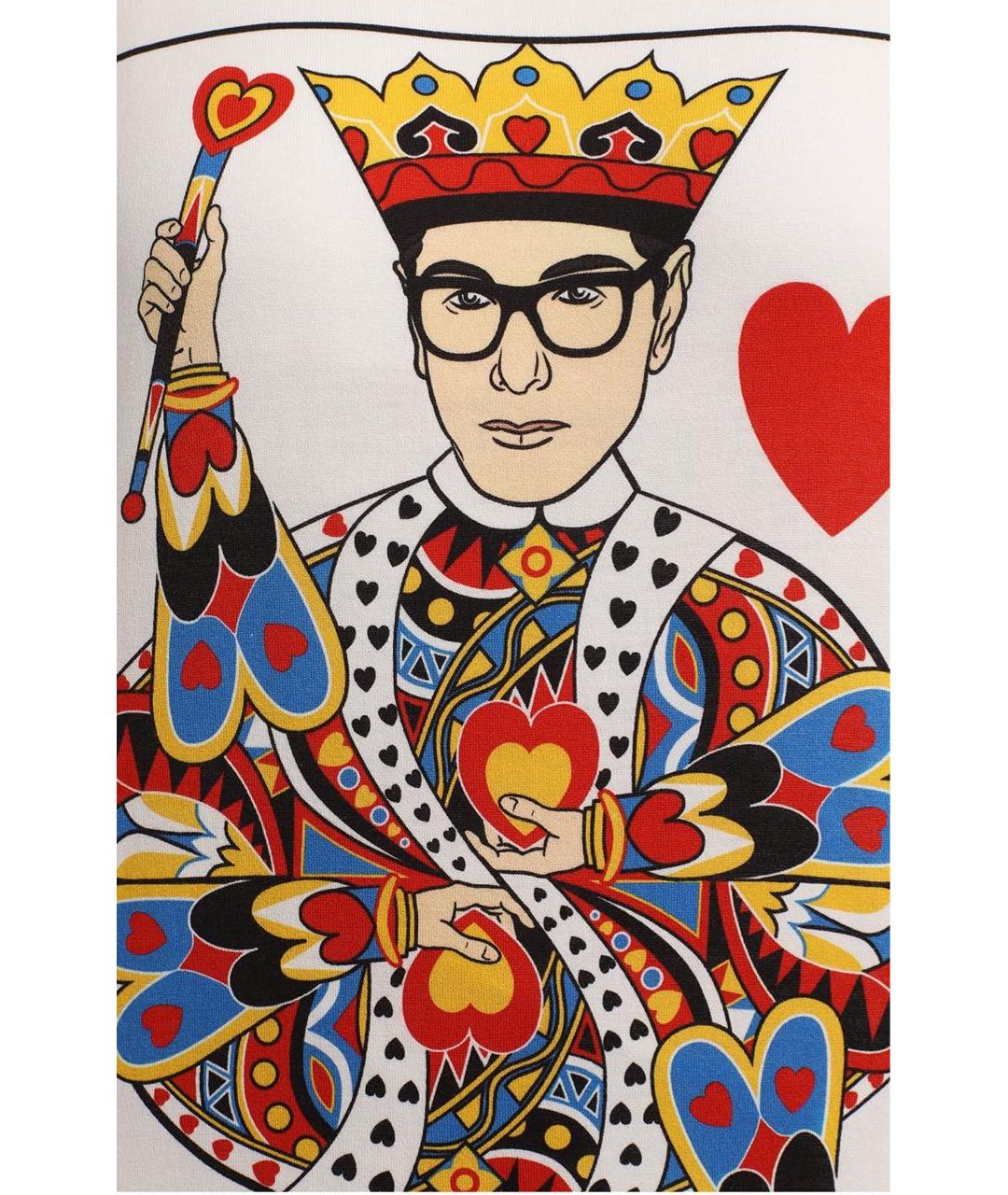 DOLCE&GABBANA Белая хлопковая футболка, фото 4