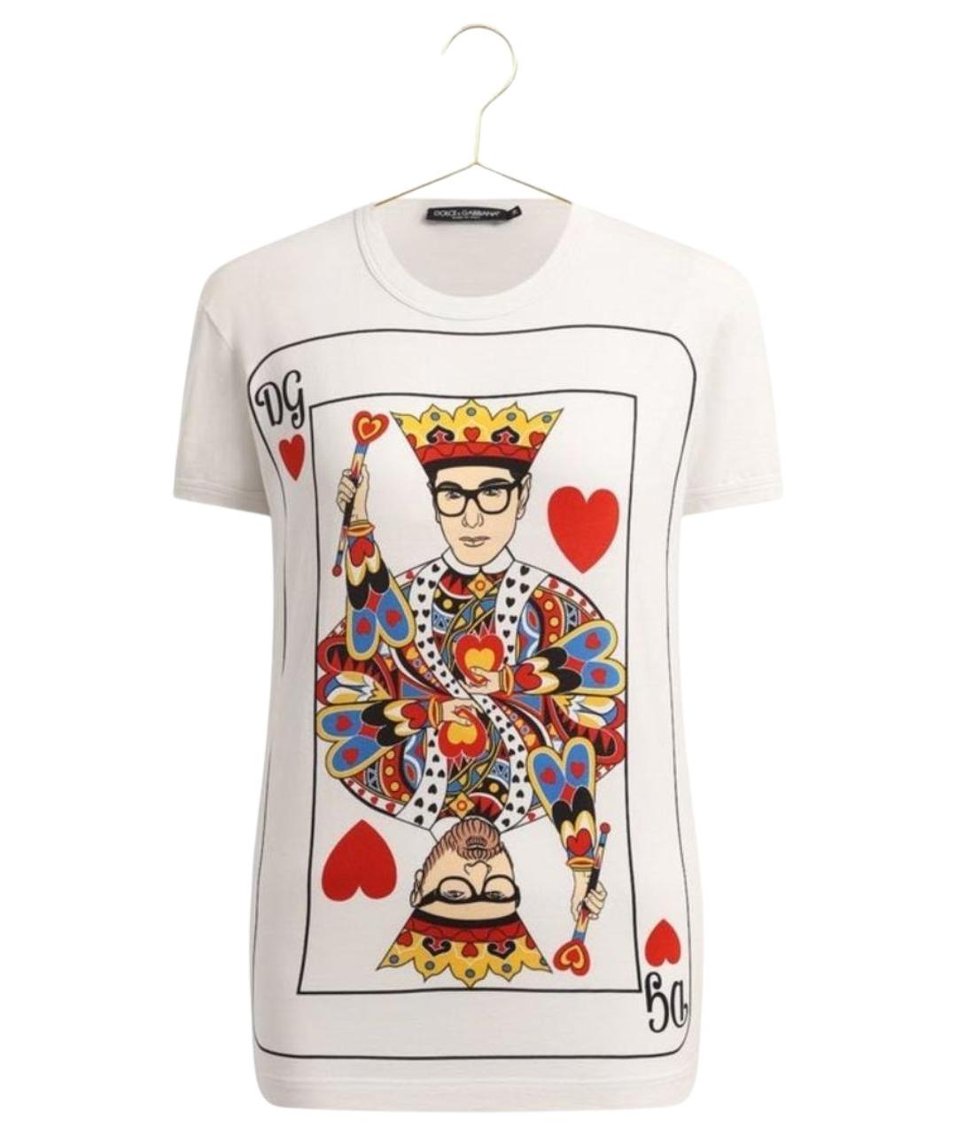 DOLCE&GABBANA Белая хлопковая футболка, фото 6