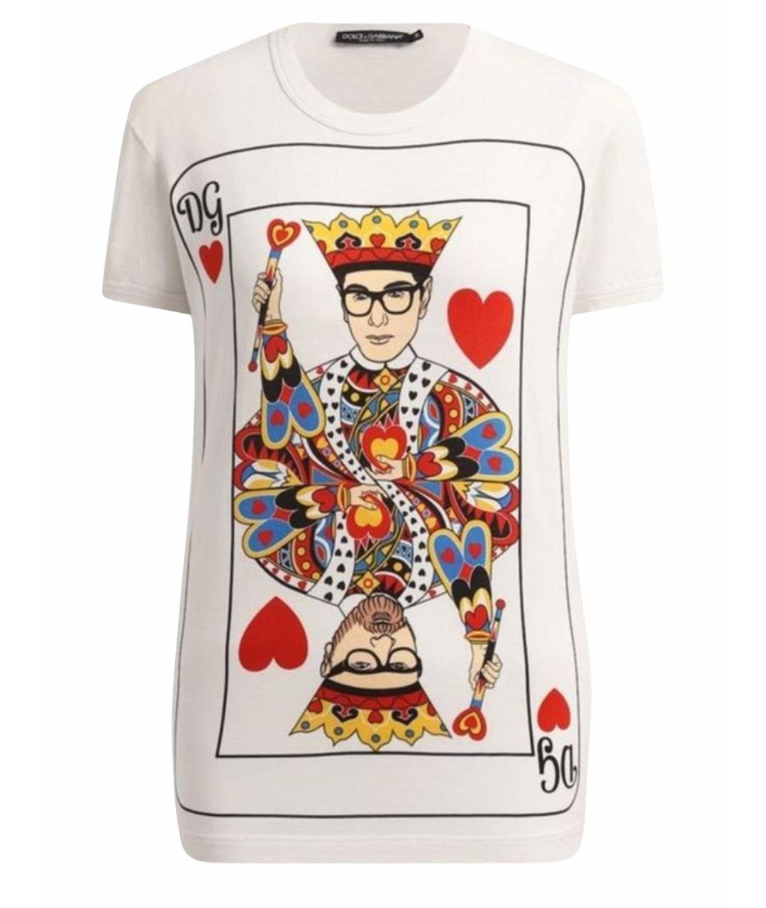 DOLCE&GABBANA Белая хлопковая футболка, фото 1