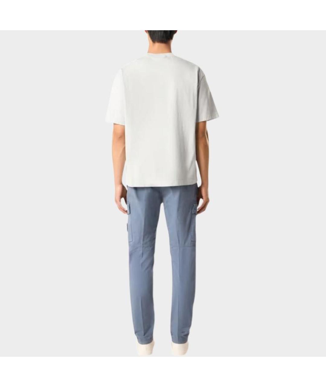 STONE ISLAND Серая хлопковая футболка, фото 3