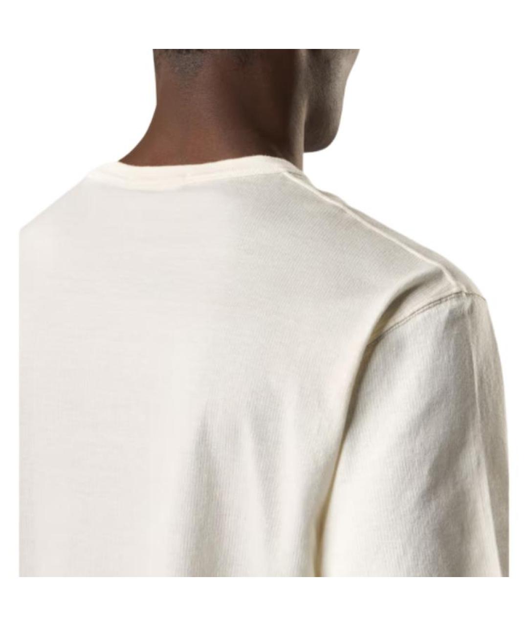 STONE ISLAND Бежевая хлопковая футболка, фото 6