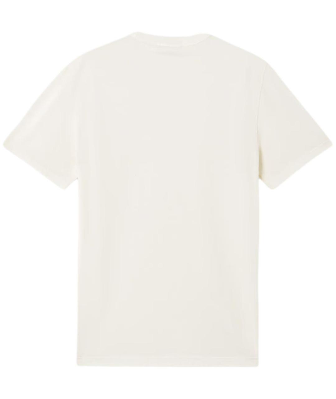STONE ISLAND Бежевая хлопковая футболка, фото 2