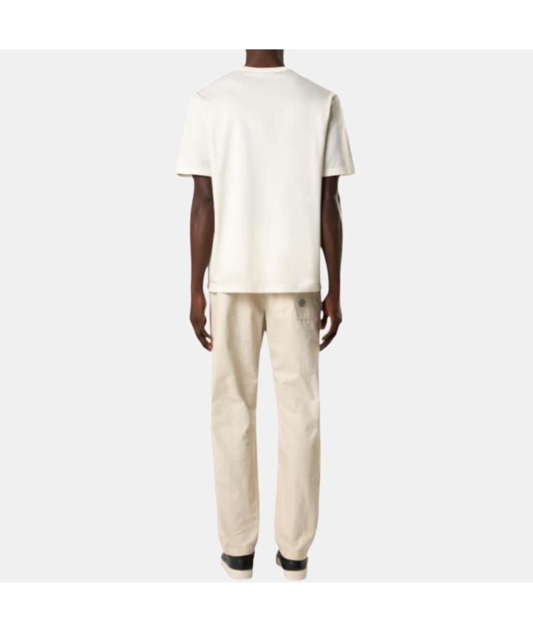 STONE ISLAND Бежевая хлопковая футболка, фото 3