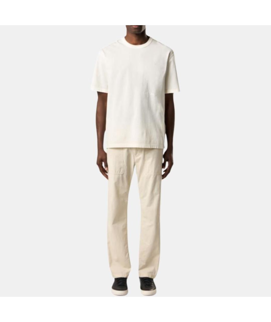 STONE ISLAND Бежевая хлопковая футболка, фото 4