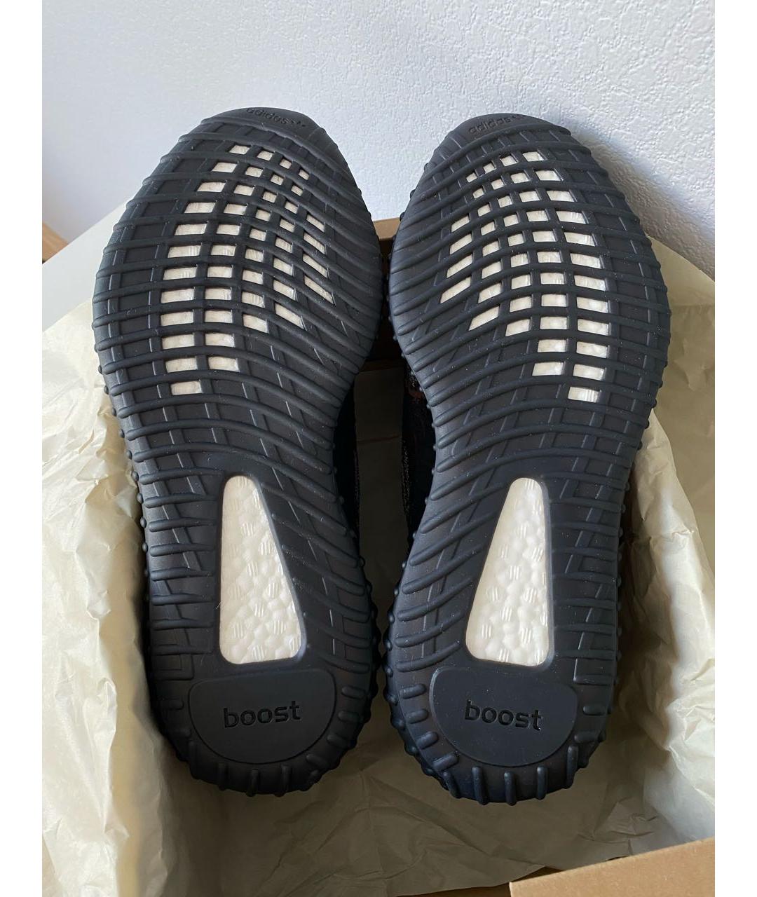 ADIDAS YEEZY Черные текстильные низкие кроссовки / кеды, фото 5