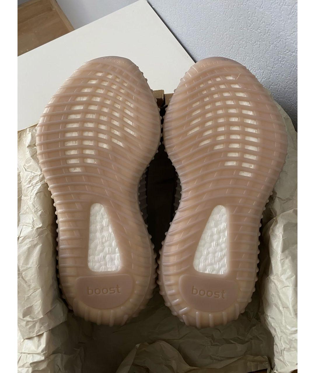 ADIDAS YEEZY Серые текстильные низкие кроссовки / кеды, фото 5