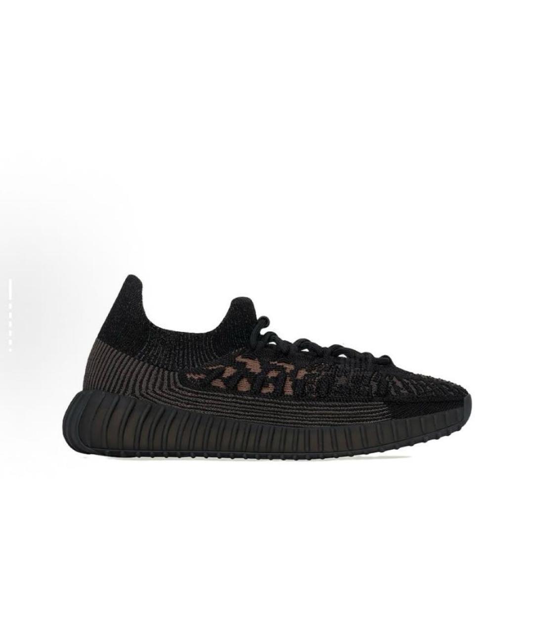 ADIDAS YEEZY Черные текстильные низкие кроссовки / кеды, фото 1