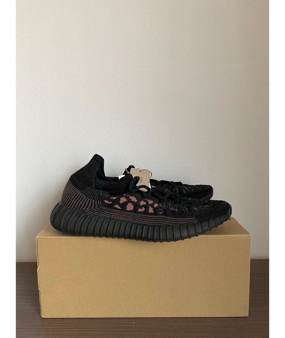 ADIDAS YEEZY Черные текстильные низкие кроссовки / кеды, фото 4