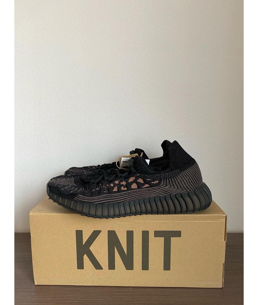 ADIDAS YEEZY Черные текстильные низкие кроссовки / кеды, фото 3