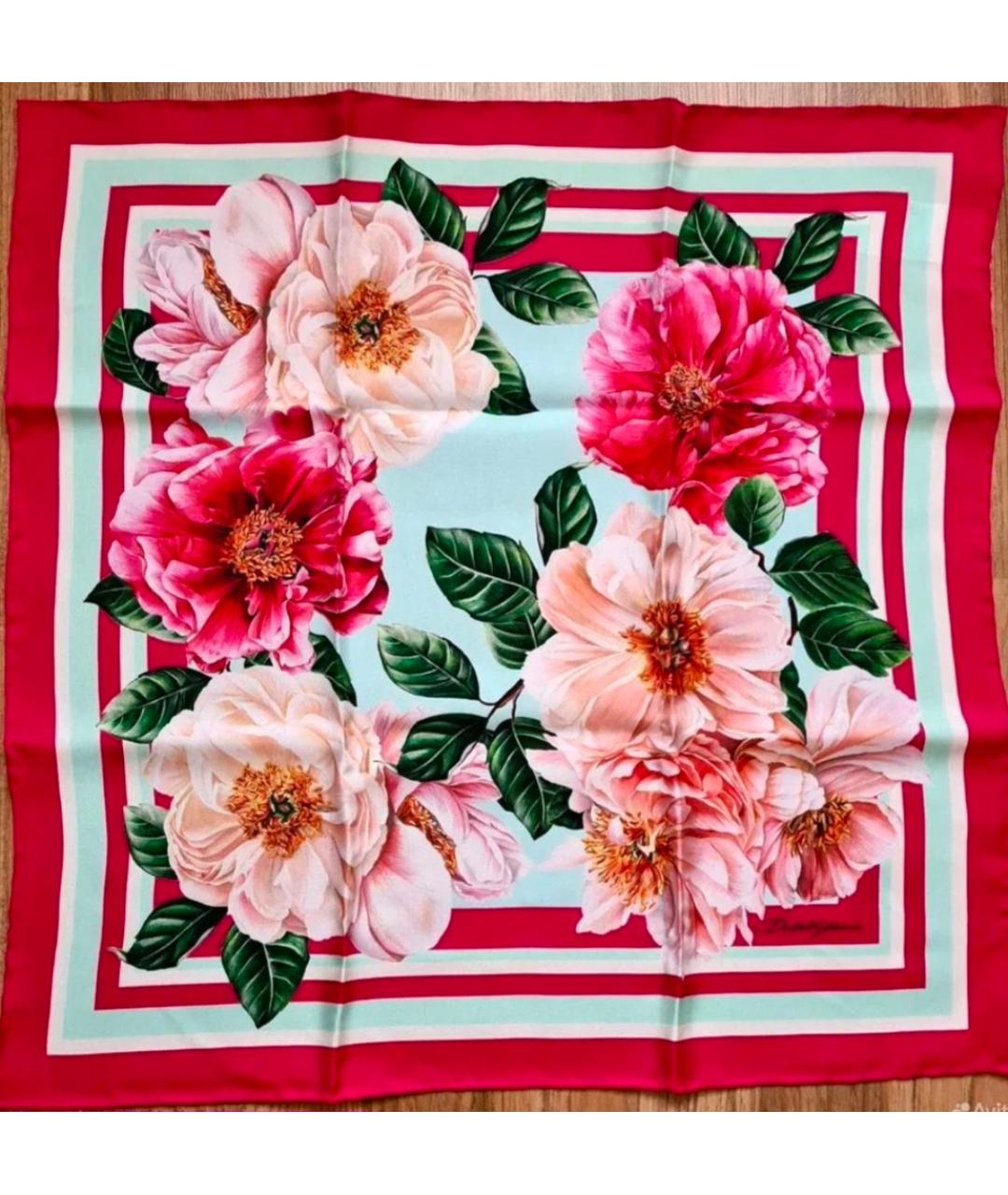 DOLCE&GABBANA Мульти шелковый платок, фото 3