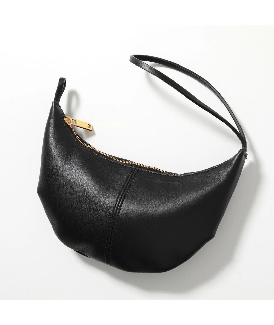 JIL SANDER Черная кожаная сумка с короткими ручками, фото 3