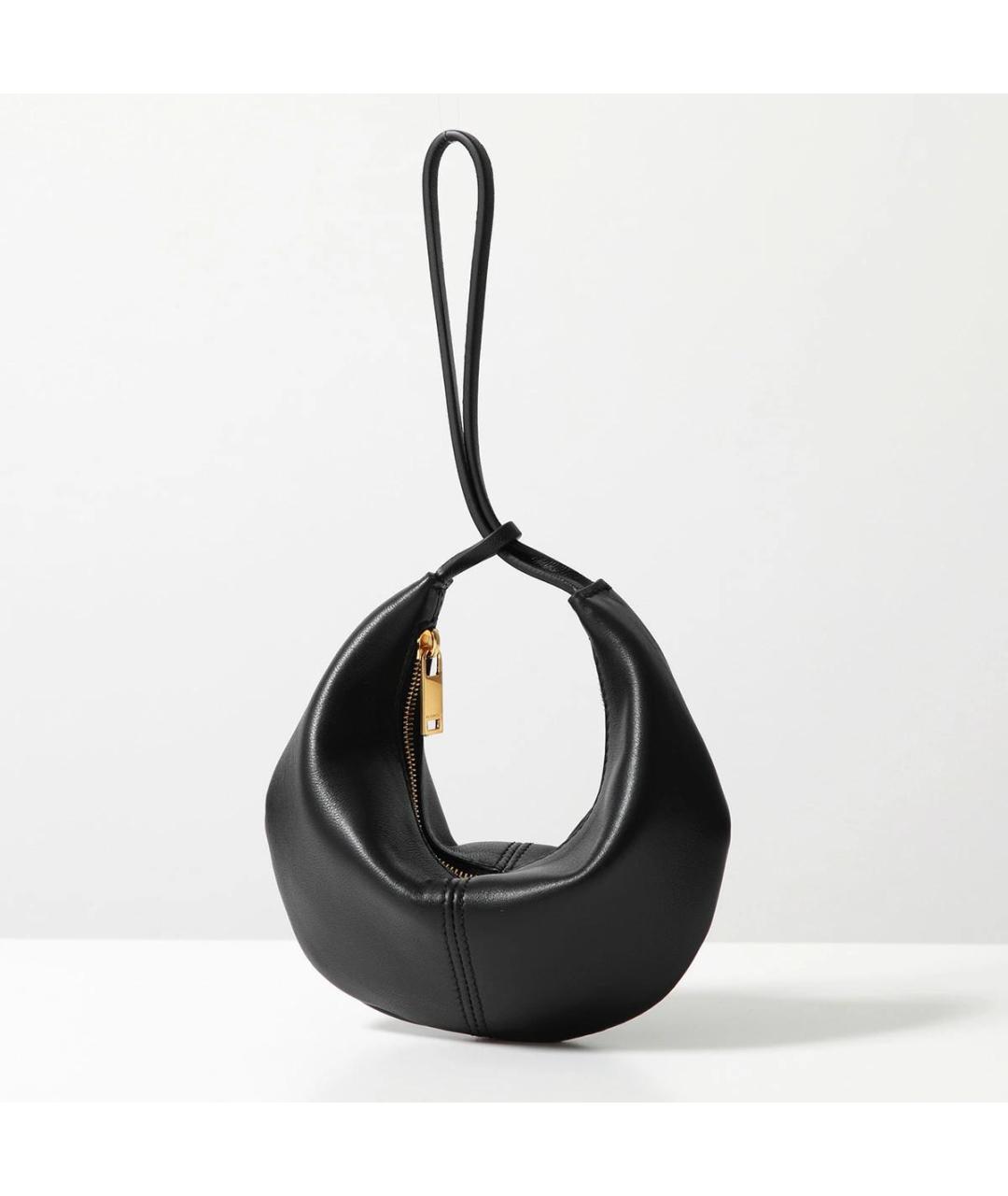 JIL SANDER Черная кожаная сумка с короткими ручками, фото 4