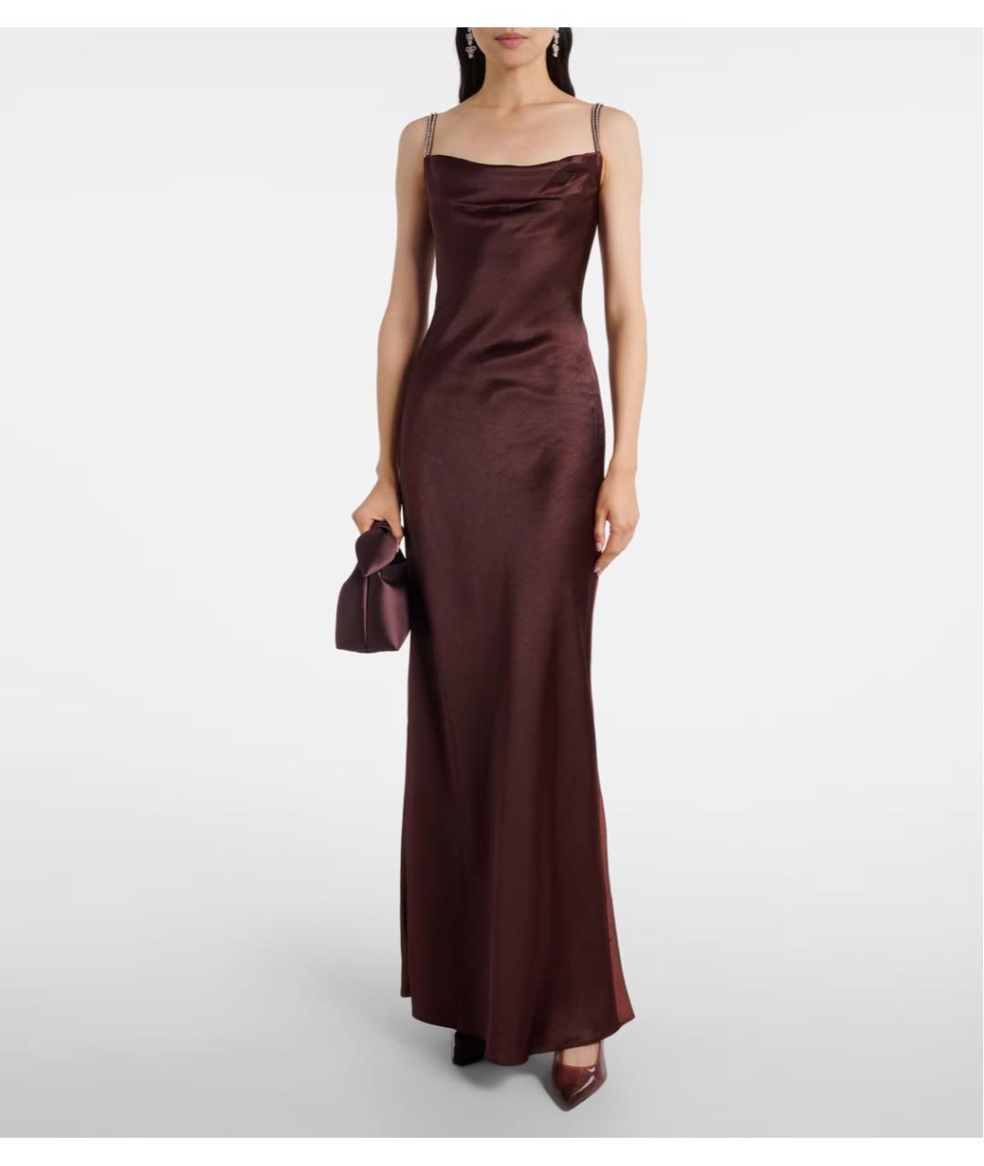 SELF-PORTRAIT Бордовое полиэстеровое коктейльное платье, фото 2