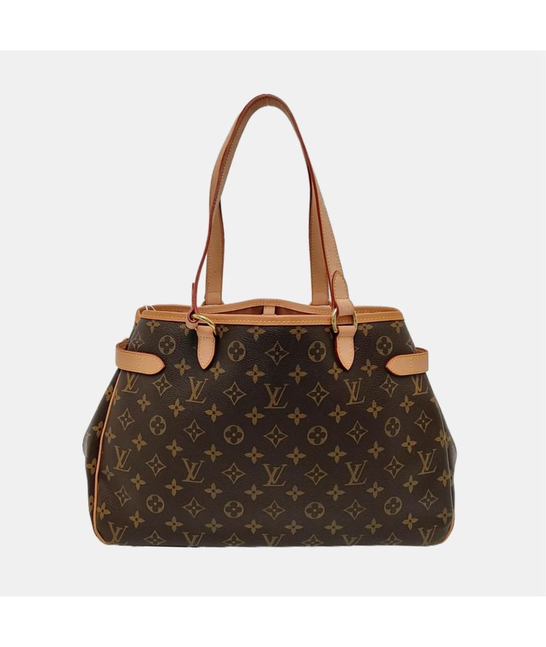 LOUIS VUITTON Коричневая кожаная сумка тоут, фото 4