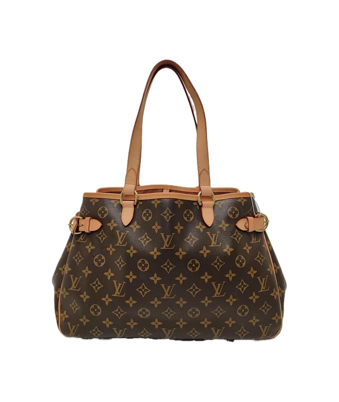 LOUIS VUITTON Коричневая кожаная сумка тоут, фото 9