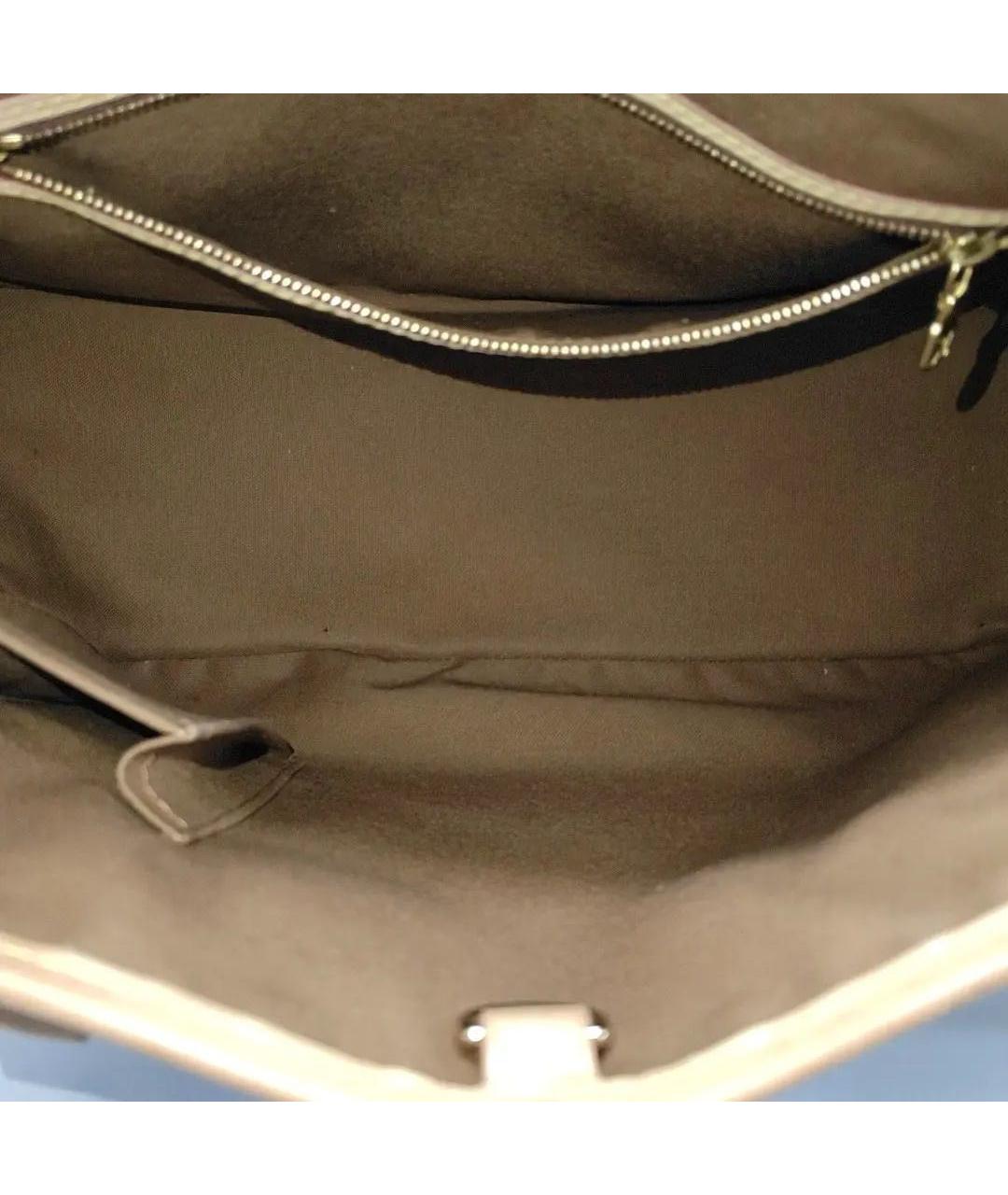 LOUIS VUITTON Коричневая кожаная сумка тоут, фото 6