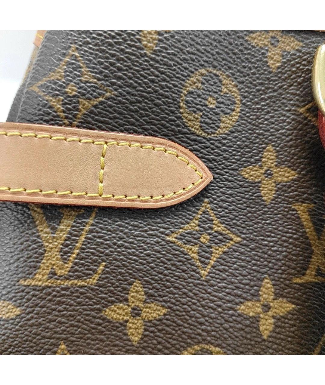 LOUIS VUITTON Коричневая кожаная сумка тоут, фото 8