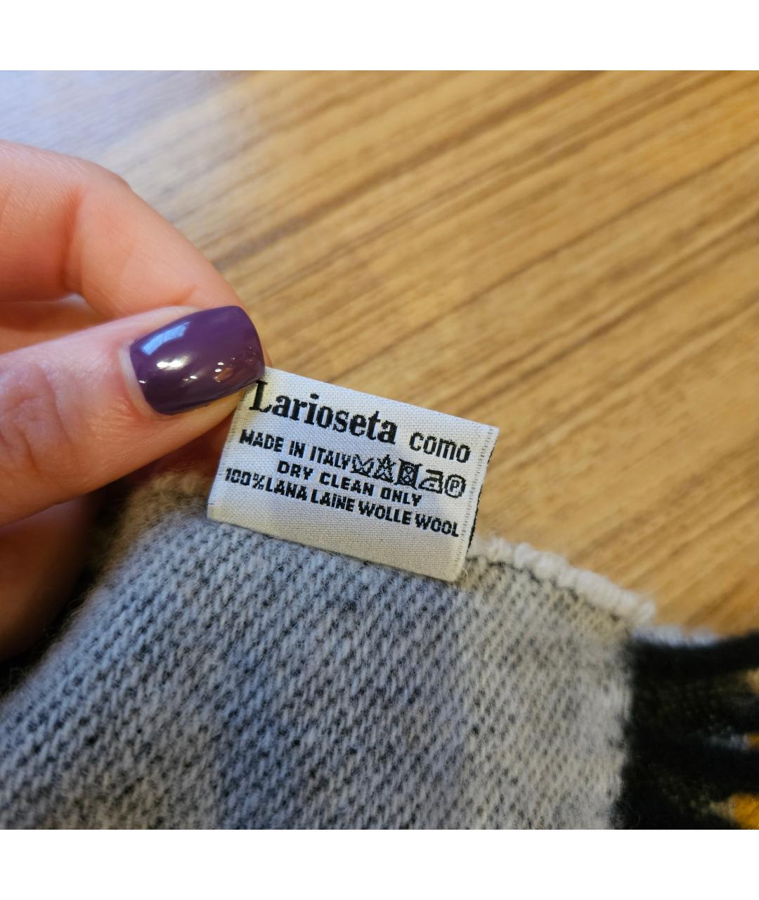 MOSCHINO Серый шерстяной шарф, фото 7