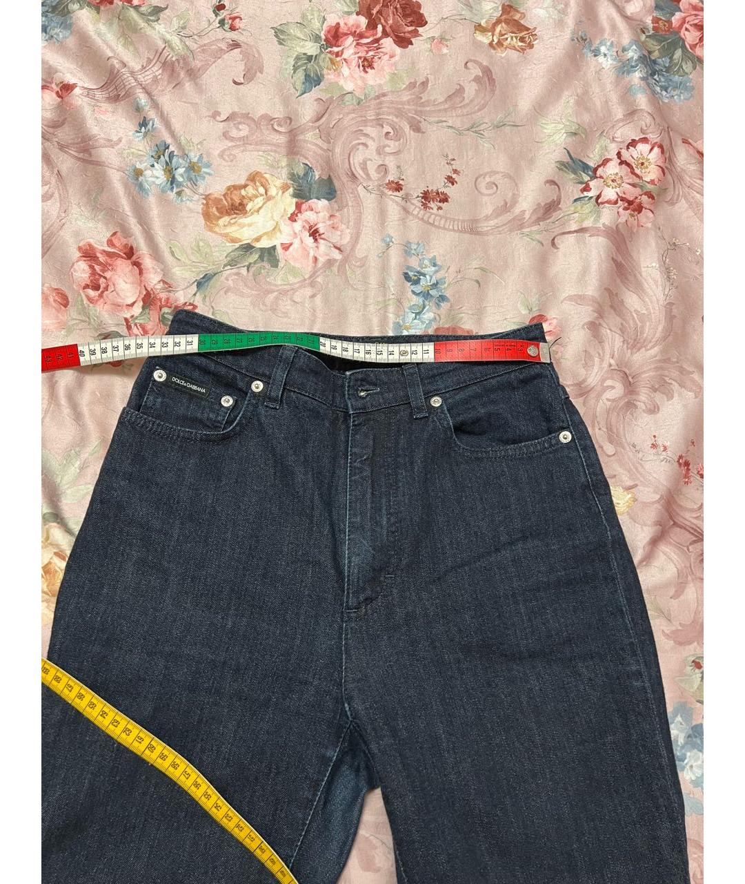 DOLCE&GABBANA Темно-синие хлопко-эластановые джинсы слим, фото 6