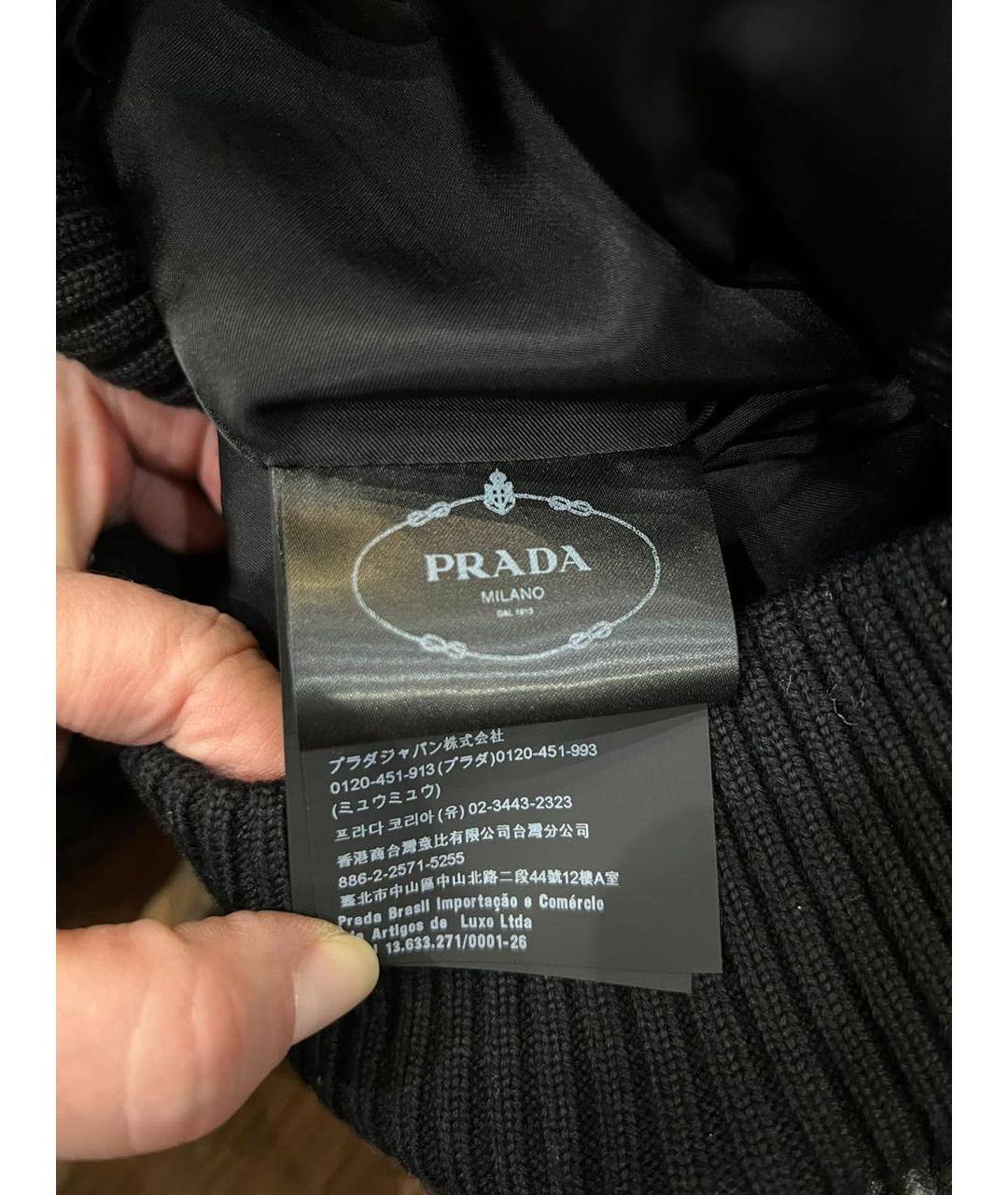 PRADA Черная кожаная куртка, фото 6