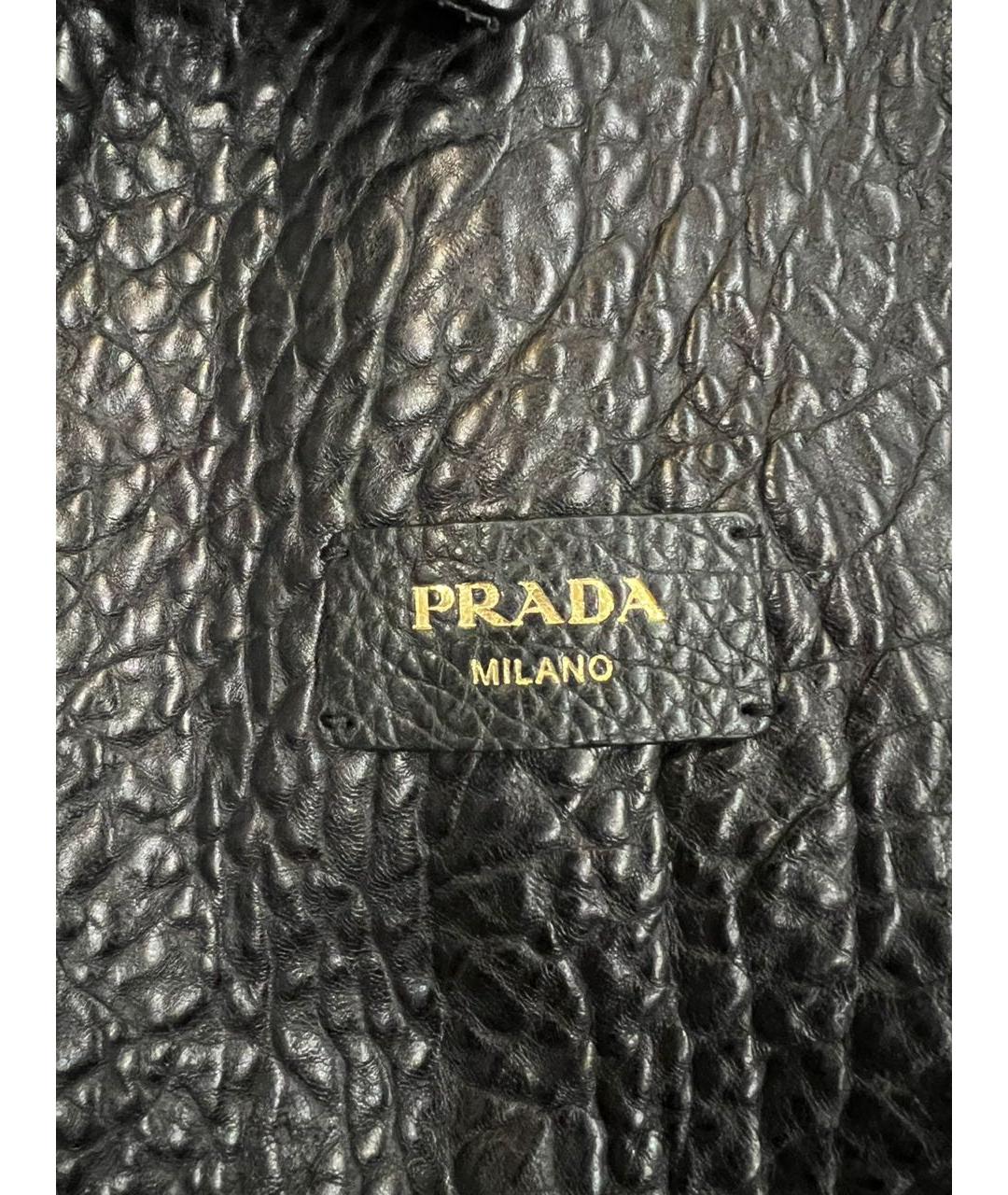 PRADA Черная кожаная куртка, фото 8