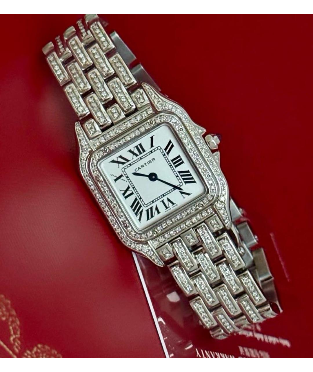CARTIER Белые часы из белого золота, фото 2