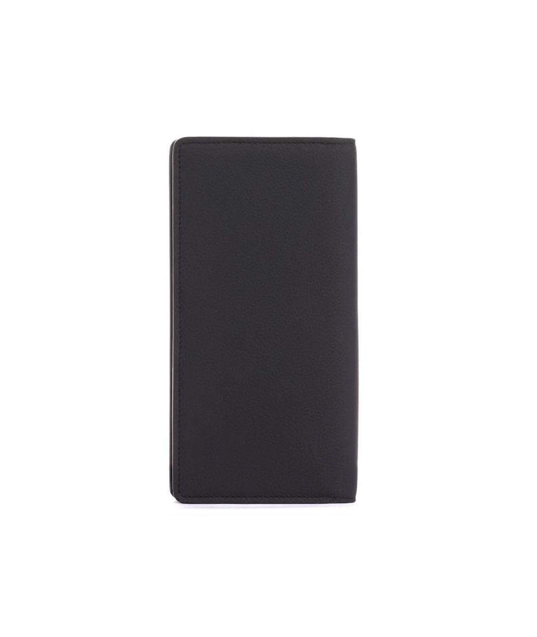 LOUIS VUITTON Черный кожаный кошелек, фото 3