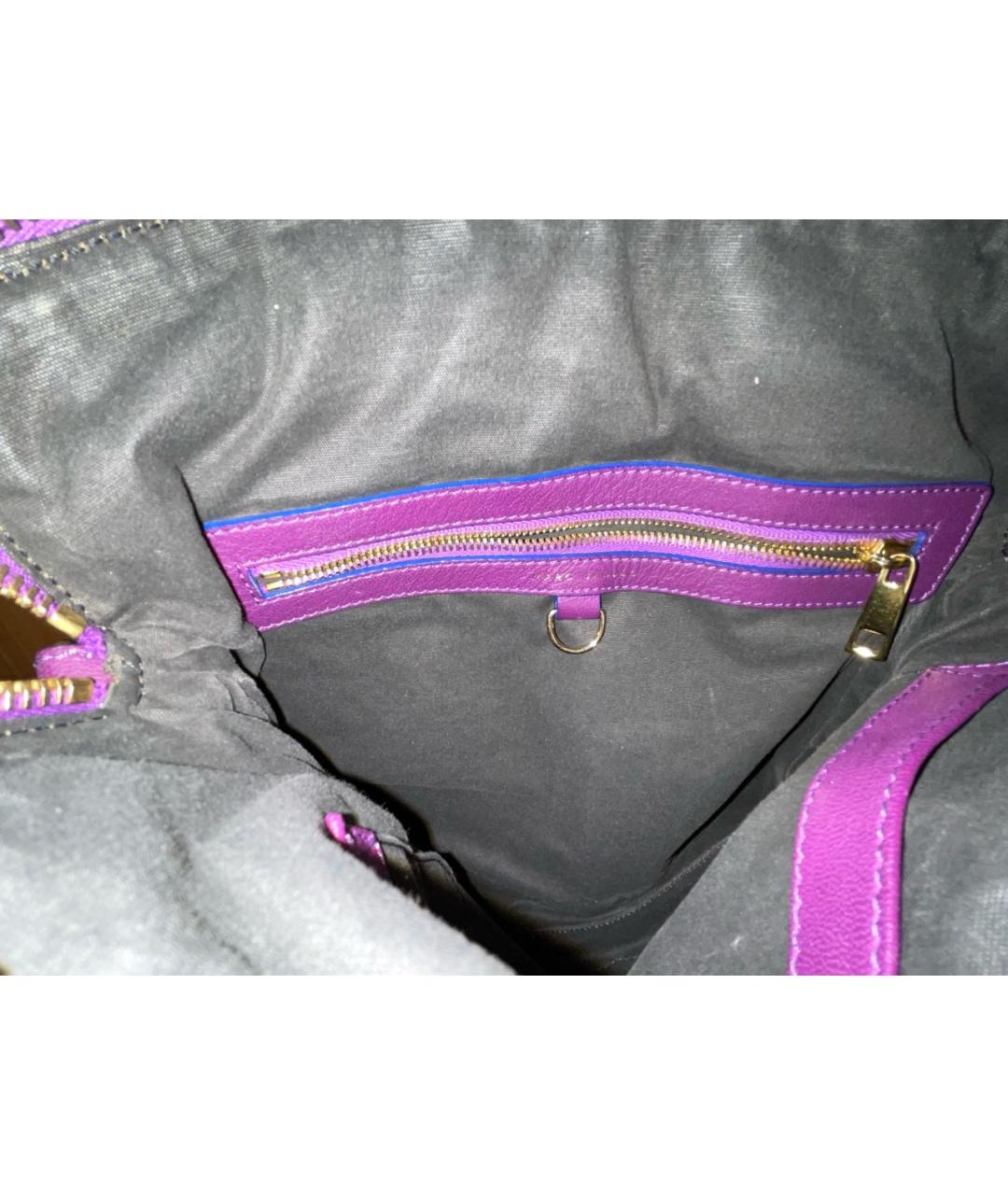 MARC JACOBS Фиолетовая сумка с короткими ручками из искусственной кожи, фото 3