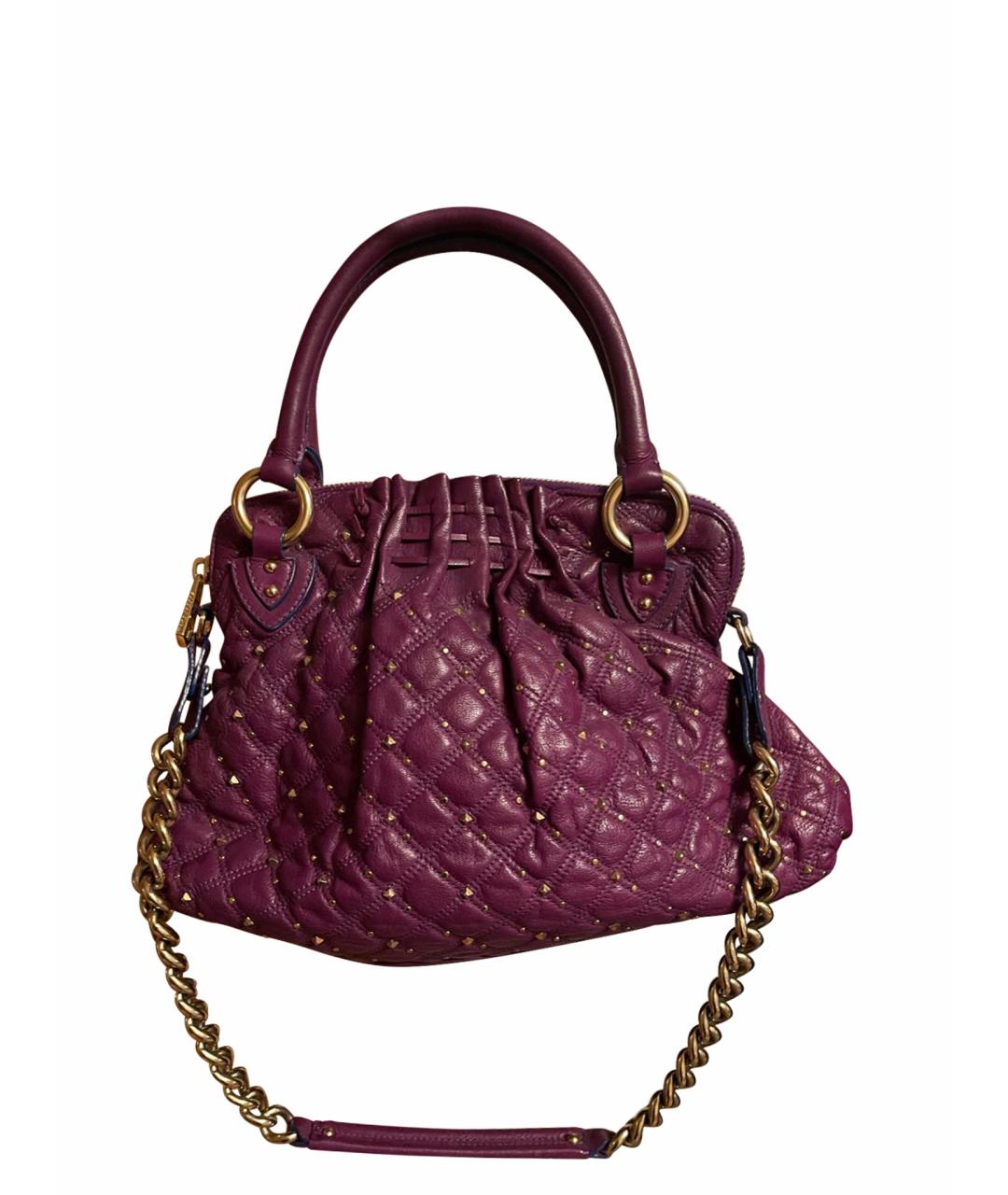 MARC JACOBS Фиолетовая сумка с короткими ручками из искусственной кожи, фото 1