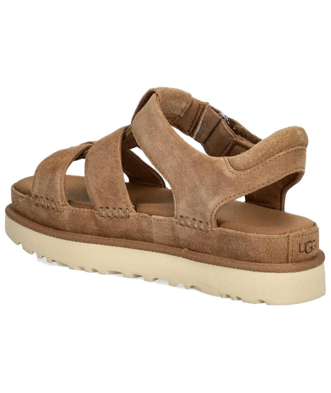 UGG AUSTRALIA Коричневые нубуковые сандалии, фото 3