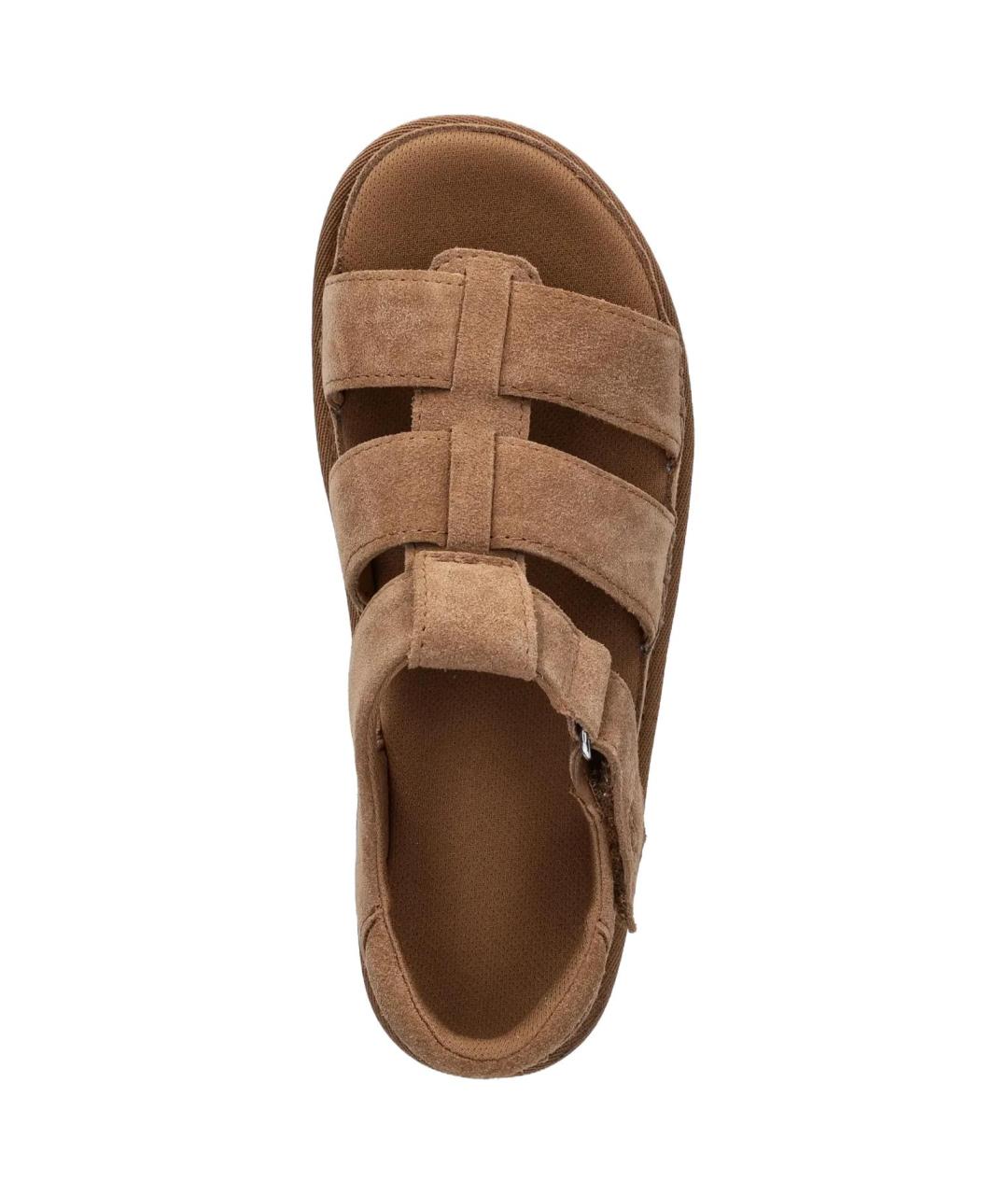 UGG AUSTRALIA Коричневые нубуковые сандалии, фото 4