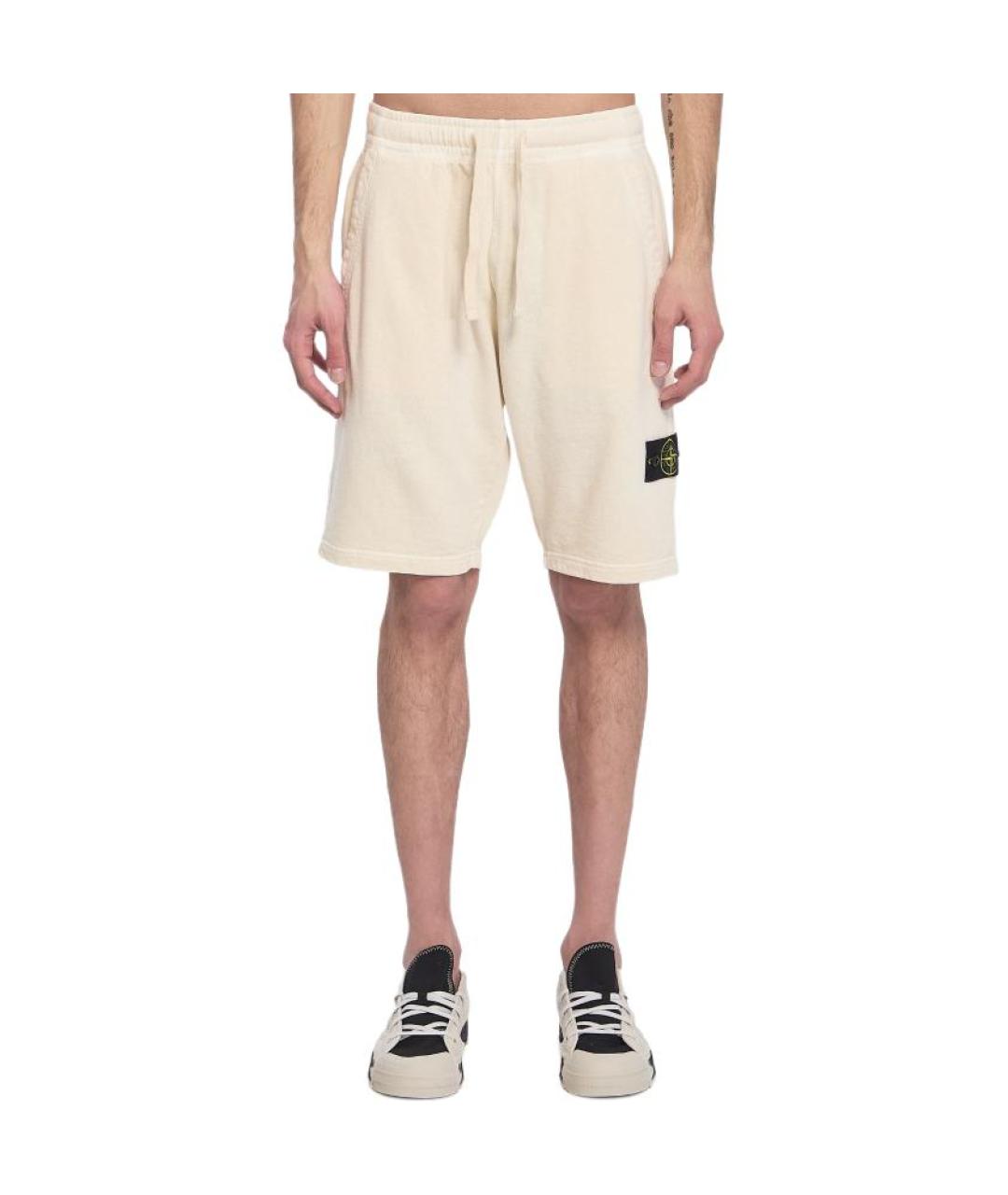 STONE ISLAND Бежевые шорты, фото 6