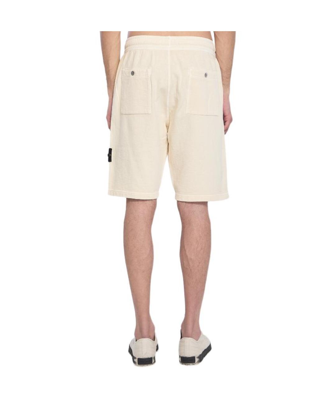 STONE ISLAND Бежевые шорты, фото 2