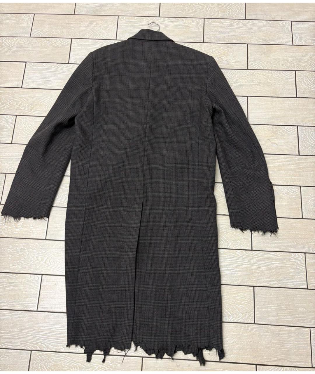 J.W.ANDERSON Серое шерстяное пальто, фото 3