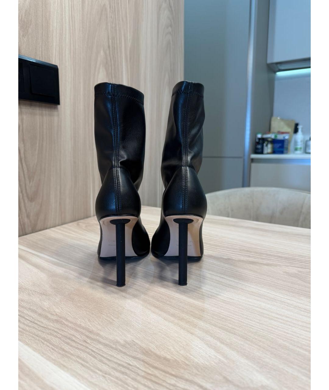 LE SILLA Черные кожаные ботильоны, фото 4