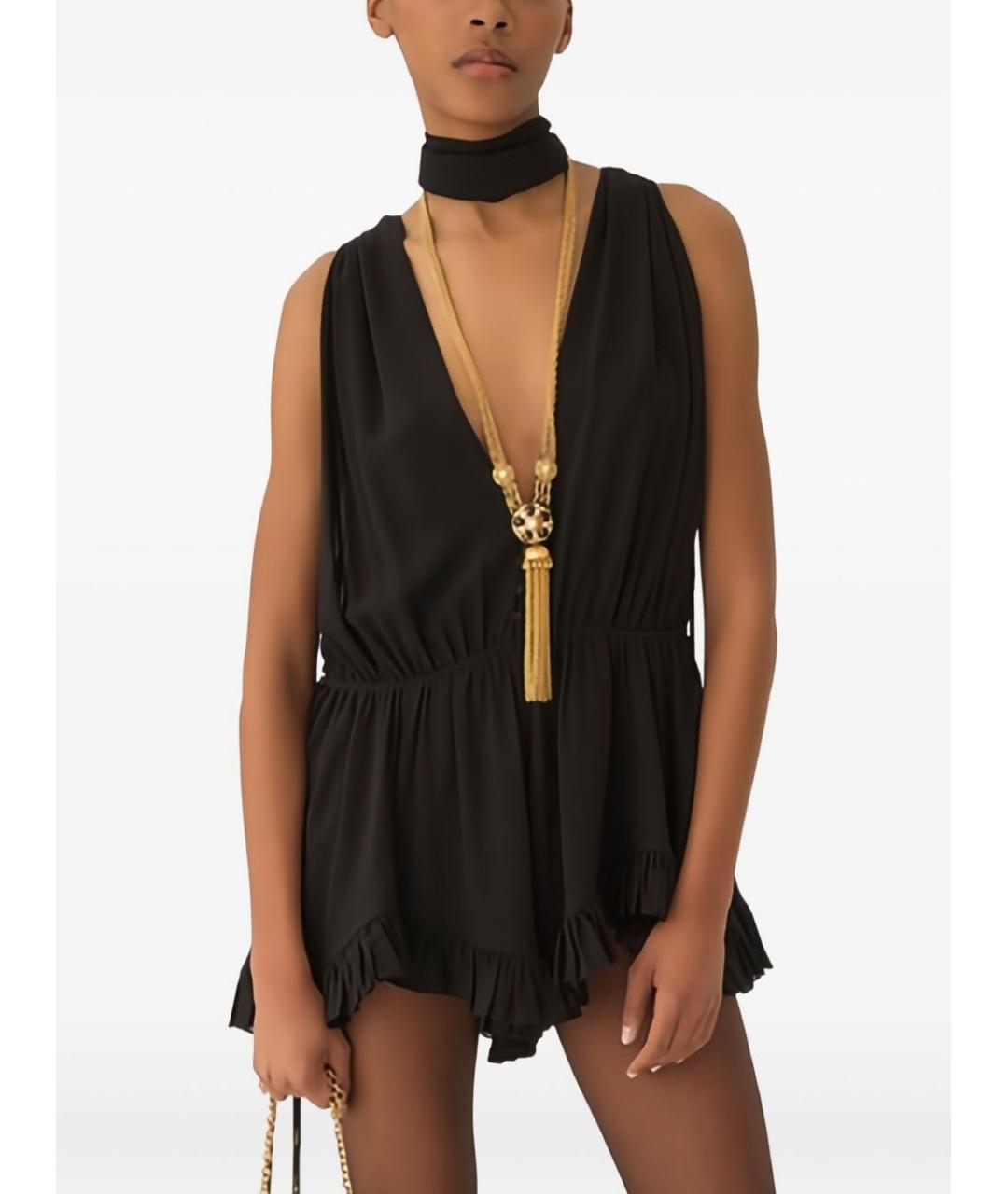 CHLOE Черное шелковое коктейльное платье, фото 3