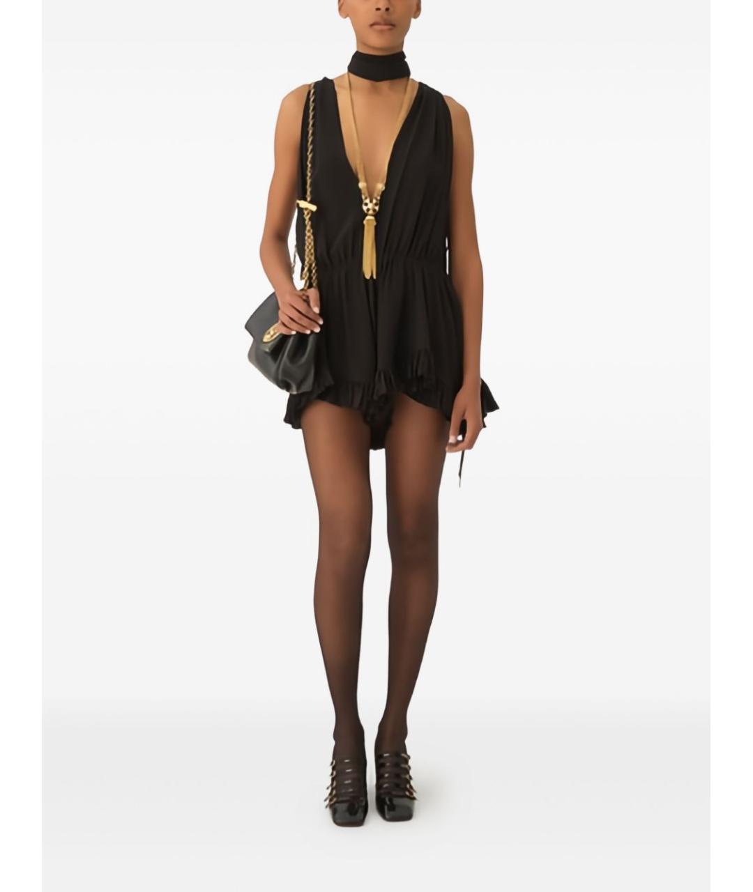 CHLOE Черное шелковое коктейльное платье, фото 2