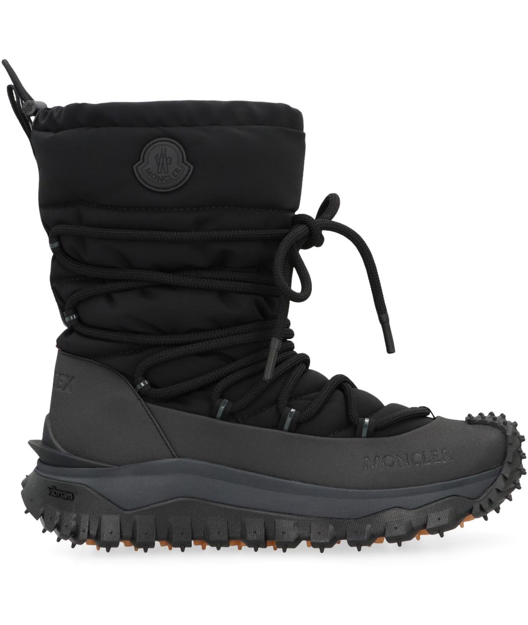 MONCLER Черные синтетические высокие ботинки, фото 2